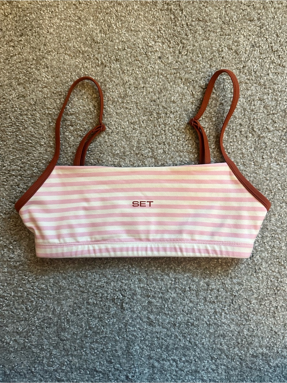 Set Active Saint-Tropez Formcloud Stripe Bra NWOT